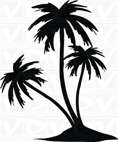  Palm Trees Vinyl Decal Sticker Hawaiian