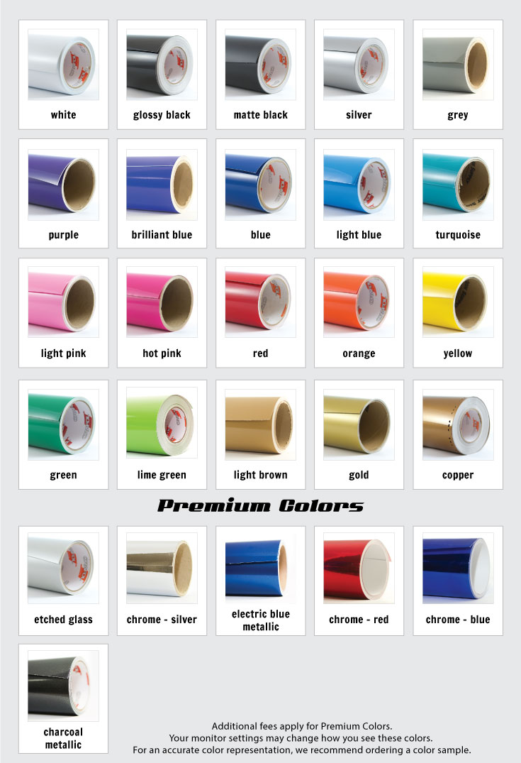 Vinyl Color Chart