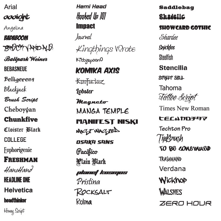 Font Examples