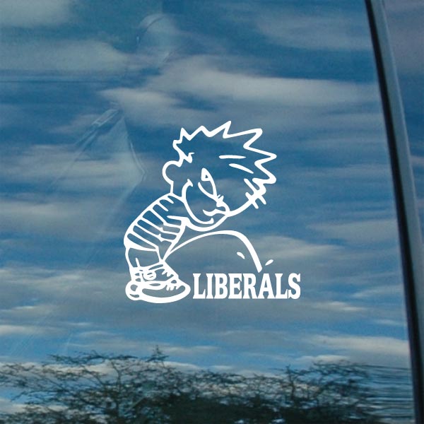 Pee On Liberals Vinyl Decal Style 782