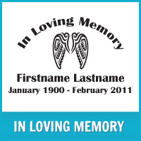 In Loving Memory Decals
