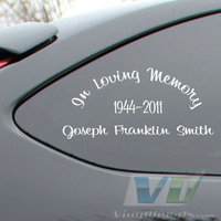 In Loving Memory Script 2 Text Decal