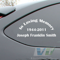 In Loving Memory Text Decal