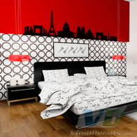 Paris France Skyline Wall Art Decal
