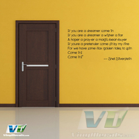 If You Are A Dreamer Come In... Vinyl Wall Decal