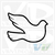 White Dove Outline Car Window Vinyl Decal Sticker