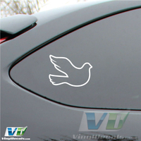 White Dove Outline Decal