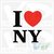 Custom I Love NY State Car Vinyl Decal Sticker