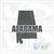 Alabama State Car Vinyl Decal Sticker