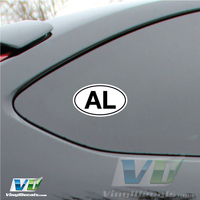 Alabama State Euro Vinyl Decal Sticker