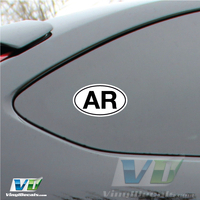 Arkansas State Euro Vinyl Decal Sticker