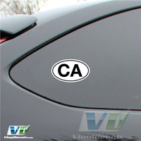 California State Euro Vinyl Decal Sticker