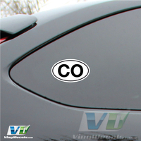 Colorado State Euro Vinyl Decal Sticker