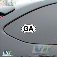 Georgia State Euro Vinyl Decal Sticker