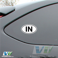 Indiana State Euro Vinyl Decal Sticker