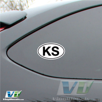 Kansas State Euro Vinyl Decal Sticker