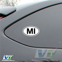 Michigan State Euro Vinyl Decal Sticker