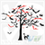 creepy tree of bats-wall-decal-sticker