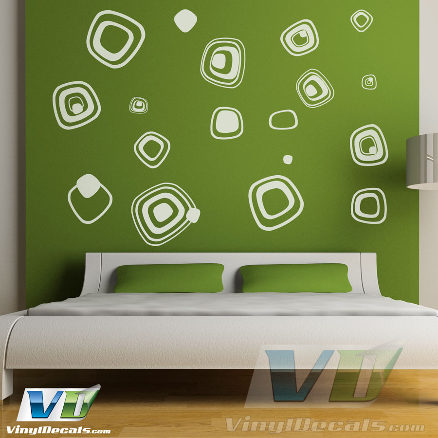 VinylDecals.com | Retro Squares - Wall Art Decals