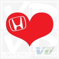 I Love My Honda Vinyl Decal