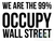 Occupy Wall Street - One Color Vinyl Decal Sticker