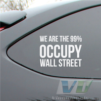 Occupy Wall Street - One Color Vinyl Decal Sticker