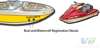 Boat Registration Number Decals