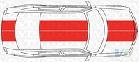 Dual Universal Vinyl Racing Stripe Kit