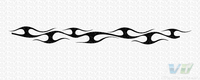 Thin Tribal Flame Decal