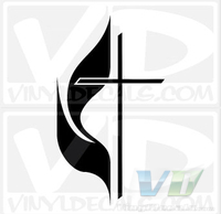 Methodist Symbol Decal Sticker