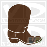 Cowboy Boot Vinyl Decal 1