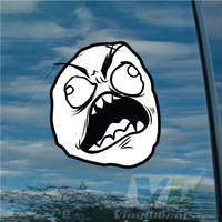 Fuuuu Face Meme Vinyl Decal Sticker
