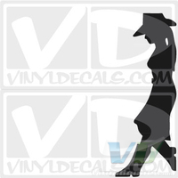 Cowgirl Leaning Vinyl Decal