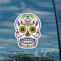 Sugar Skull Vinyl Decal Style 1