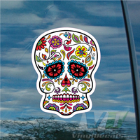 Sugar Skull Vinyl Decal Style 2