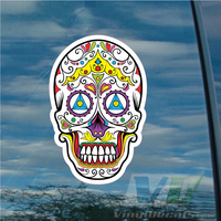 Sugar Skull Vinyl Decal Style 4