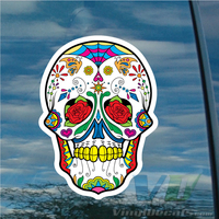 Sugar Skull Vinyl Decal Style 9