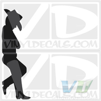Cowboy Leaning Vinyl Decal