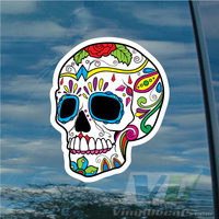 Sugar Skull Vinyl Decal Style 29