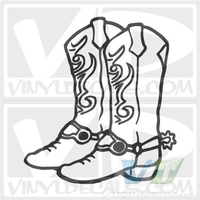 Cowboy Boots Vinyl Decal