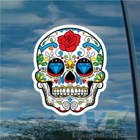 Sugar Skull Vinyl Decal Style 49