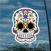 Sugar Skull Vinyl Decal Style 54