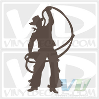 Cowboy Roping Vinyl Decal