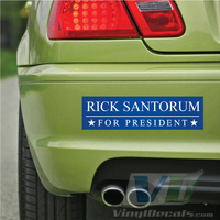 Rick Santorum for President Blue Bumper Sticker
