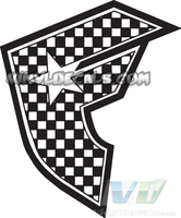 Famous Stars and Straps Checkered Logo Decal