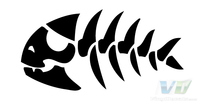 Pirate Fish Bones Decal
