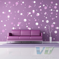 Polka Dots - Set of 160 Circles - Wall Art Decals