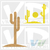 Tall Cactus Wall Art Decal