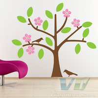 Pink Blossom Tree Wall Art Decal