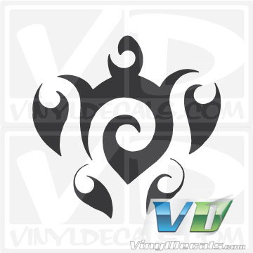 Tribal Swirl Turtle Vinyl